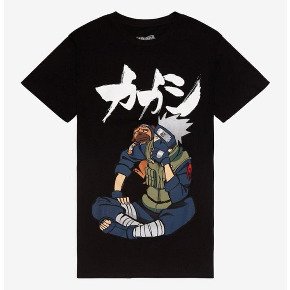Naruto Shippuden Kakashi & Pakkun Anime T-Shirt Unisex, size XS